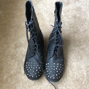 JustFab Spiked Combat Boots